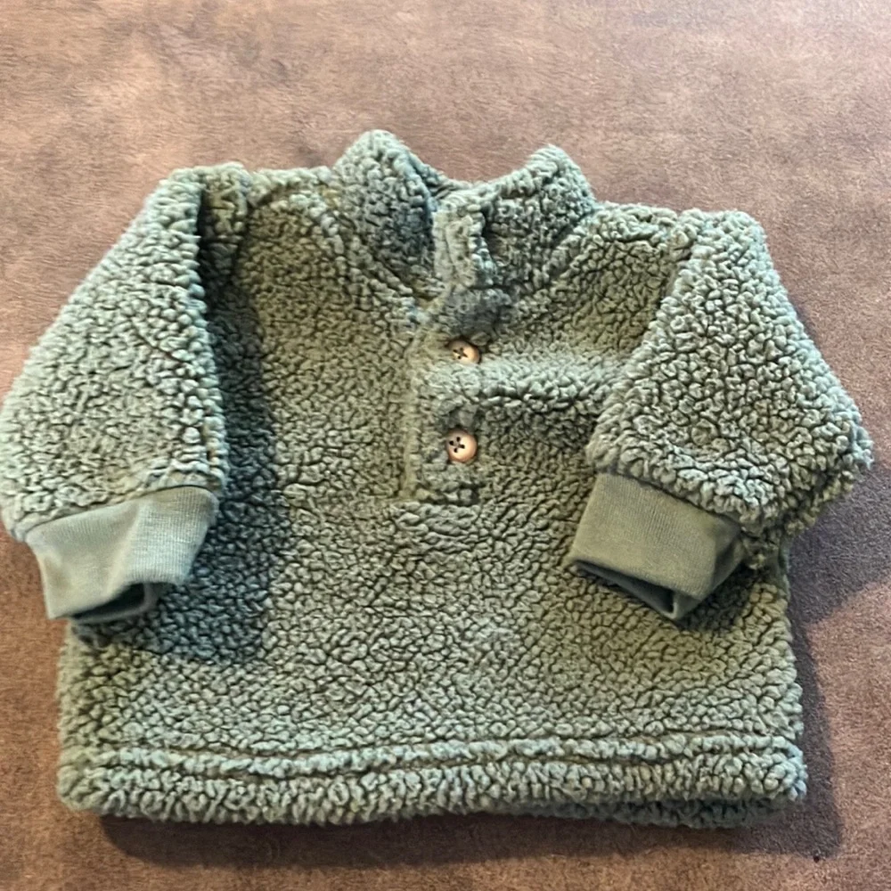 Carter's Green Sherpa Shirt‎ and Wonder Nation  Matching Sweatpants Set